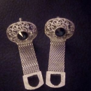Vinage Swank Silver& Blue cuff links